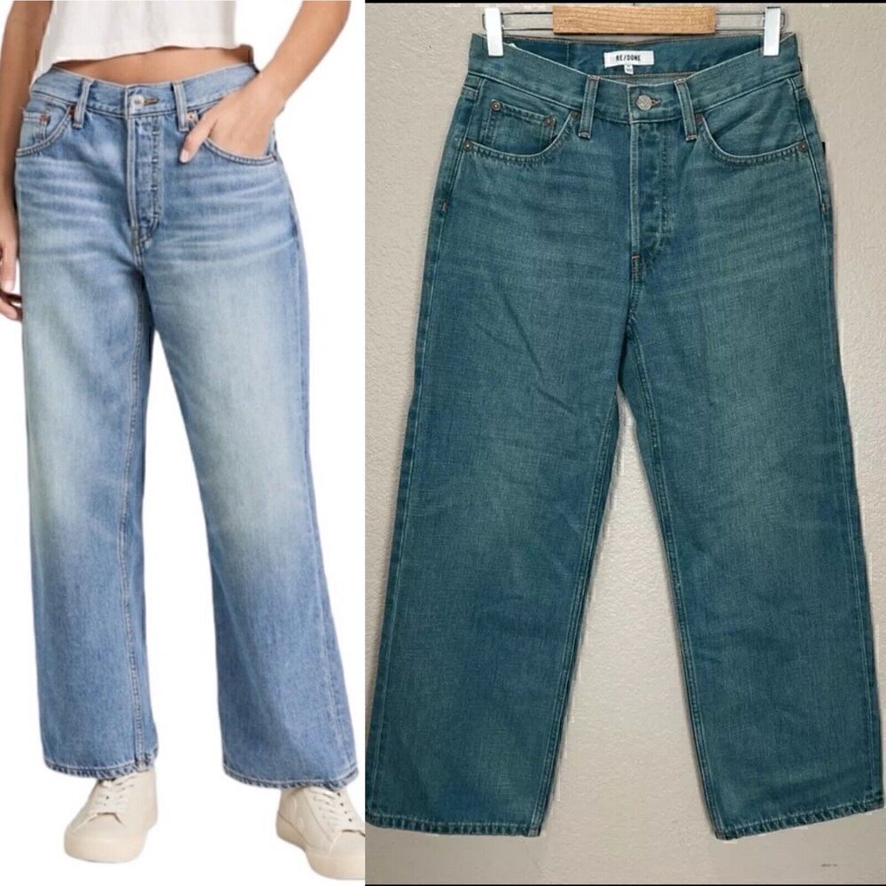 Re/done Jeans Womens 25  Loose Crop Baggy